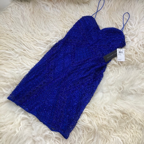 AIDAN MATTOX V-Neck Mini Dress - Picture 3 of 14